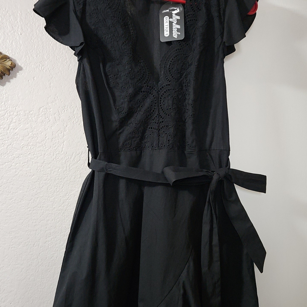 Black Eyelet Dress